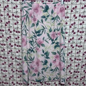 Vintage Jaclyn Smith Pink and Green Floral Skirt